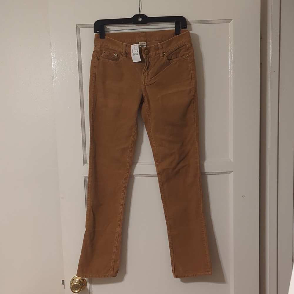 J. Crew Women's Skinny Leg Vintage Matchstick Corduroy Pants in Brown/Tan